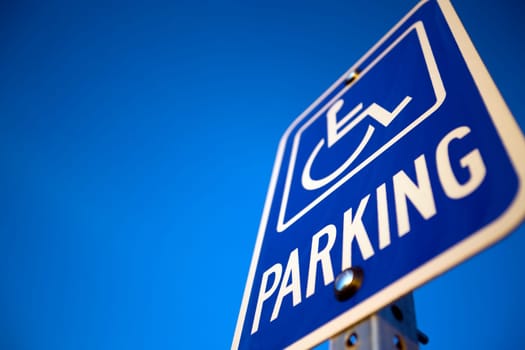 Disabled handicapped parking sign