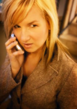 Woman talking on cellphone