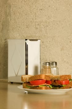 Sandwhich at restaurant
