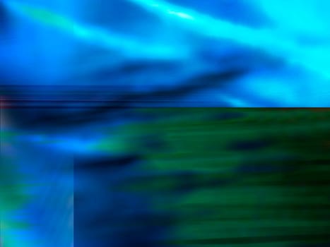 Blue and Green computer generated graphic