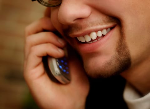 Man talking on cell phone