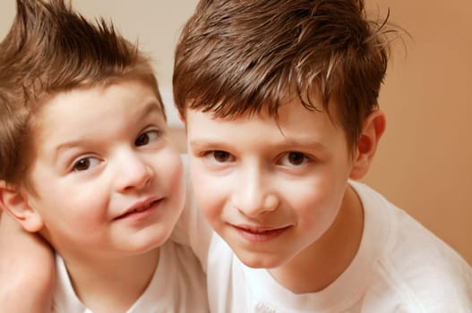 Two young brothers