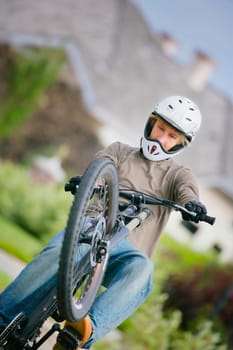 Teen with bicycle