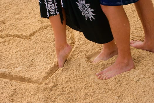 Heart in the sand