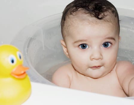 Baby in bath tub