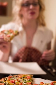 Woman dining