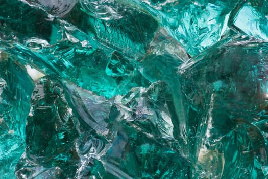 Big piece of green glass