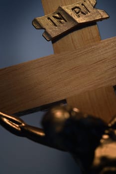 Sign on top of cross