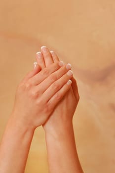 Manicured fingernails