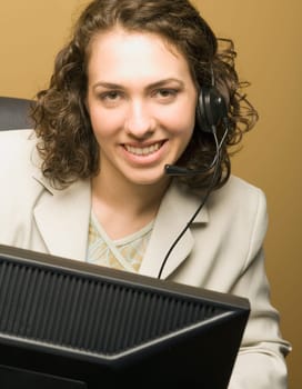 Woman with headphones