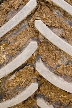 Dirt in tire tread