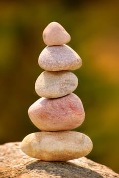Rocks balanced in a stack