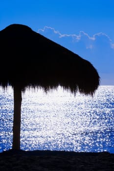 Tropical evening at the beach