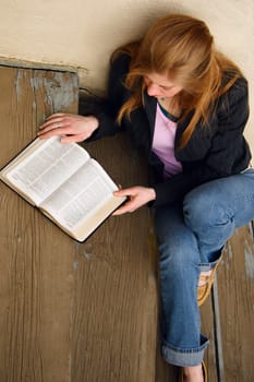 Reading a book