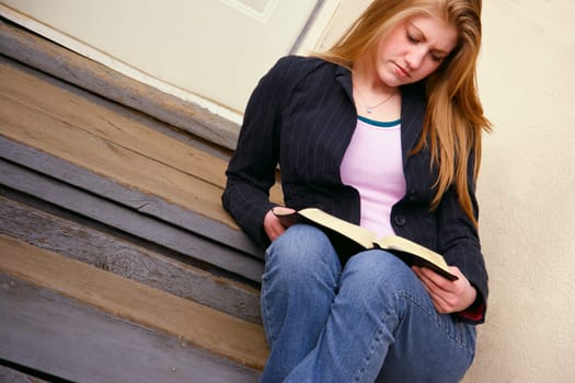 Reading a book
