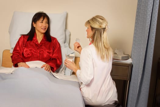 Doctor giving patient prescription