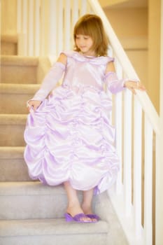 Girl dresses up