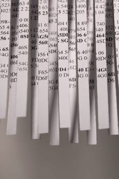 Closeup of shredded paper