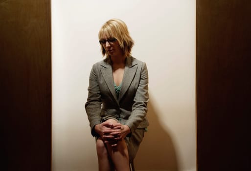 Woman in a suit