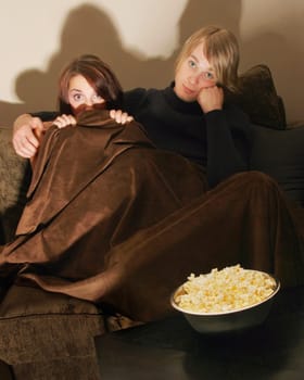 Couple watching a movie