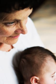 Grandmother with baby