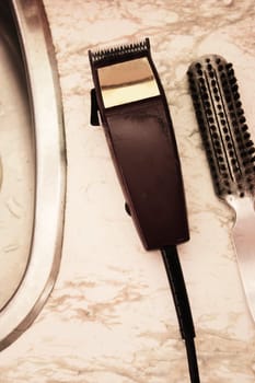 Hair clippers and brush