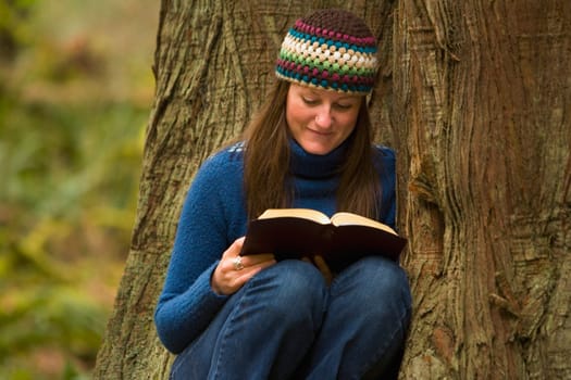 Woman reading a book