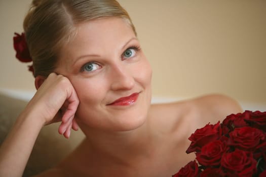 A bride on her wedding day.