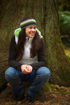 Woman wearing hat