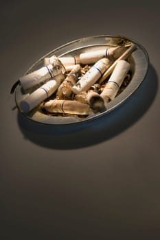 Full ashtray receptacle