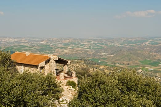 View from mountain-side chalet