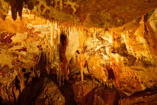 Icicles in caves