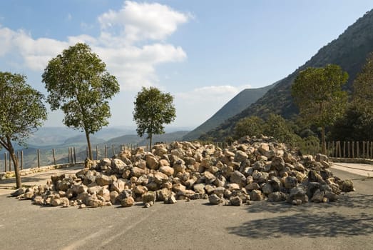 Rocks for building houses and walls
