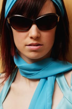 Woman wearing sunglasses
