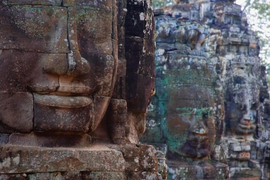 Stone Heads at Bayon Temple