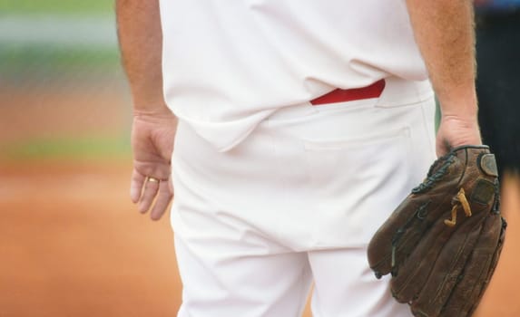 Baseball player's backside