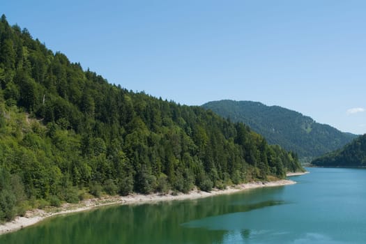 At the Sylvenstein reservoir in Bavaria