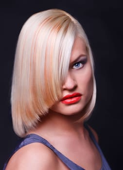 woman get hair dressed