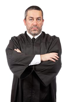 Serious male judge