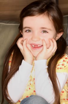 Little girl laughing