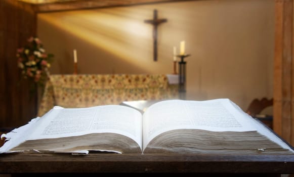 Holy Bible In A Church