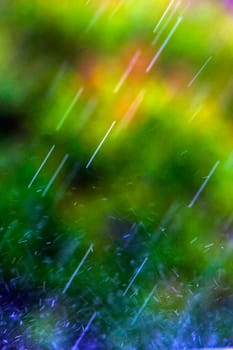 Rain falling