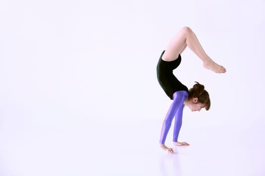Girl doing handstand
