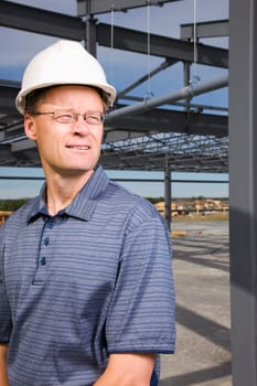 Architect on construction site