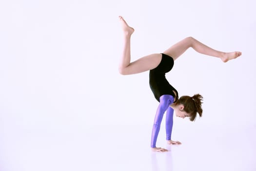 Girl doing gymnastics