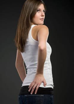 Woman in tank top