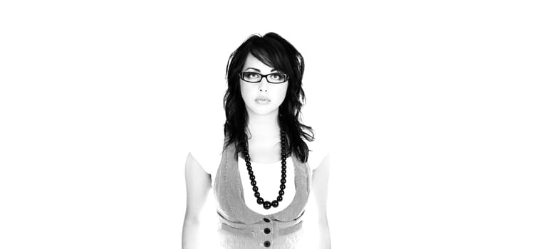 Woman wearing glasses