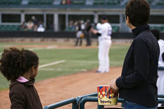 Watching a baseball game
