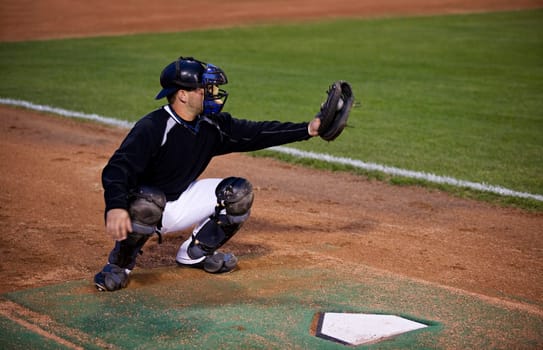 Catcher, baseball game