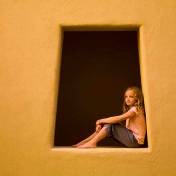 Sitting in a window